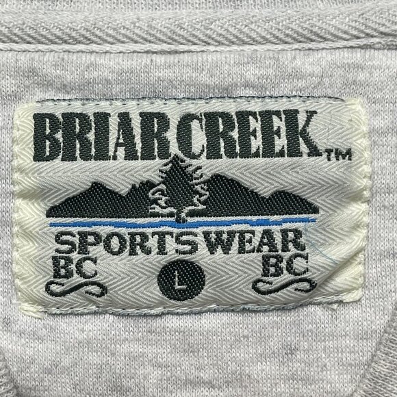 Vintage Briar Creek Sportswear Whitetail Deer Embroidered Sweatshirt Ash Gray L - Picture 2 of 10